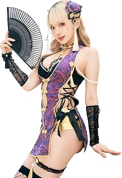 ♡ マリームーン サイドスリットセクシーチャイナ パープル チャイナ❣️ #Malymoon #サイドスリットセクシーチャイナ